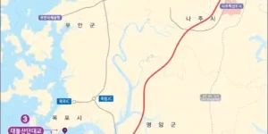 광주 ~ 영암 초고속도로 위치도(출처 국토부)