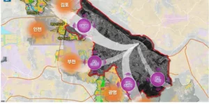 서남권 준공업지역 개발 구상도(미래 첨단 융복합산업공간((출처 서울시)