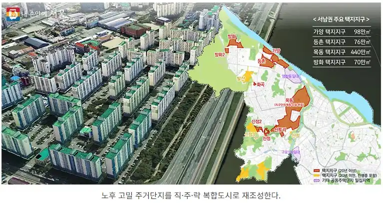 서울 서남부 주요 택지지구 (출처 서울시)