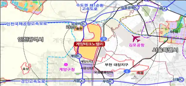 인천계양 테크노밸리 공공주택지구 위치도 (출처 국토부)