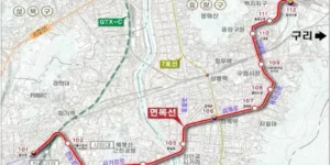 제2차 서울시 도시철도망 구축계획 면목선 노선도(출처 서울시)