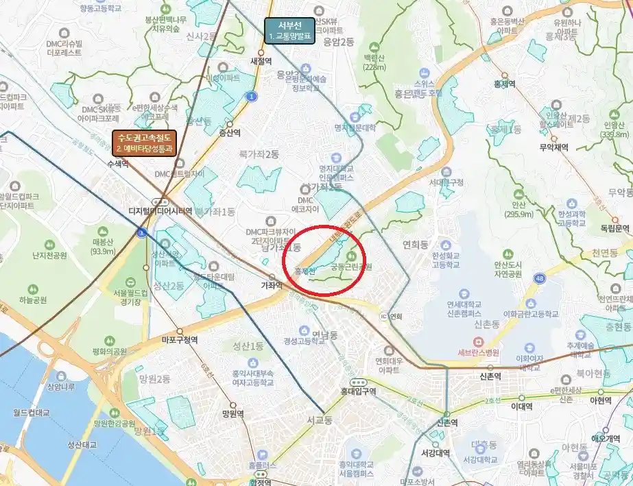 연희1구역 위치도(출처 아실)