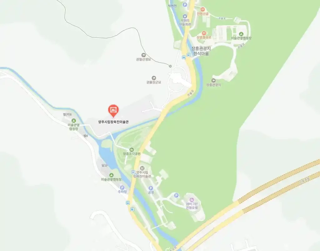 경기도 벚꽃 명소 8곳(양주 시립 장욱진미술관) 위치 이미지(출처 네이버)