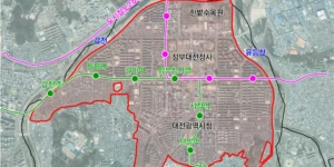 대전시-노후계획도시정비-기본계획-수립-대상-위치도둔산지구