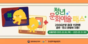 2025년 청년문화예술패스 신청 이미지