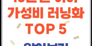 10만원 이하 가성비 러닝화 TOP 5 | 초보 러너도 만족할 추천 신발!