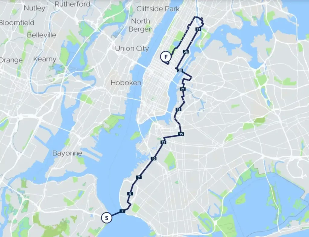 뉴욕 마라톤 코스 맵(NEW YORK MARATHON COURSE MAP)