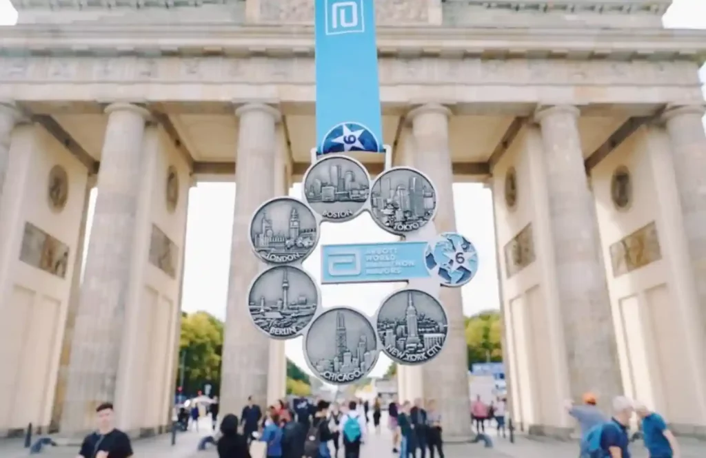 세계 6대 마라톤 완주 명예의 전당 메달(abbot world marathon majors)