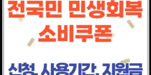 전국민 민생회복 소비쿠폰 받는법, 신청방법, 지급시기 총정리